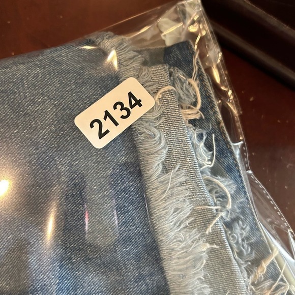 REVOLVE Superdown Shorts Womens 30 Blue High Rise Button Fly Frayed Denim Shorts - Picture 10 of 11